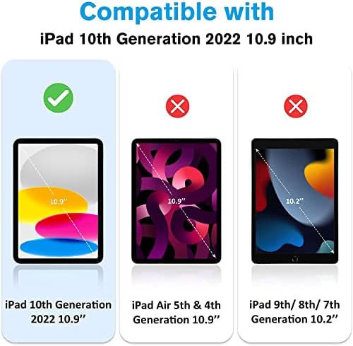 Hi Space Калъф за iPad на 10-то поколение 10,9 Инча 2022 Пионово-Розов Калъф за Новия iPad на 10-то поколение