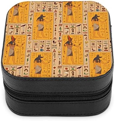 Древните египетски Богове и Символи Кутии за Бижута, Изкуствена Кожа Портативен Дисплей Кутия За Съхранение