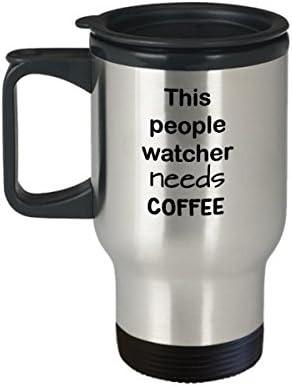 Подарък под формата на чаши за наблюдение на хора, за наблюдение на хора се нуждаят от кафе, утайка от чаша