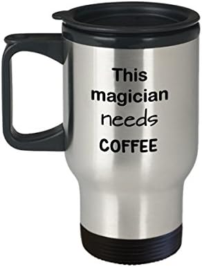 Подарък от чаши за пътуване Магьосник, Този малкия магьосник нужда от кафе, Кафеена чаша от неръждаема стомана