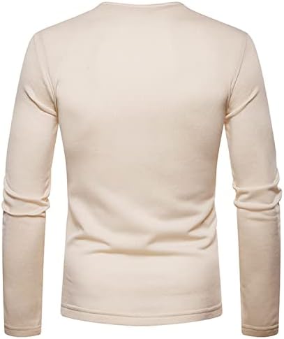 Мъжки Ежедневни Приталенная Базова тениска с дълъг ръкав Dry-Fit, Впитывающая Влагата, Обикновен Бизнес отгоре с V-образно деколте