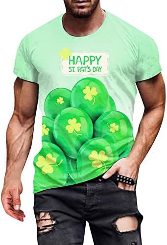 Мъжки тениски WOCACHI на Деня на Св. Патрик, по-мръсни, с къс ръкав, Зелени Тениски с графичен дизайн, Потници, Тениска Gnomes Sports Muscle Fit
