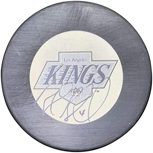 Роб Блейк подписа Хокей шайба Кингс с автограф от JSA - за Миене на НХЛ с автограф