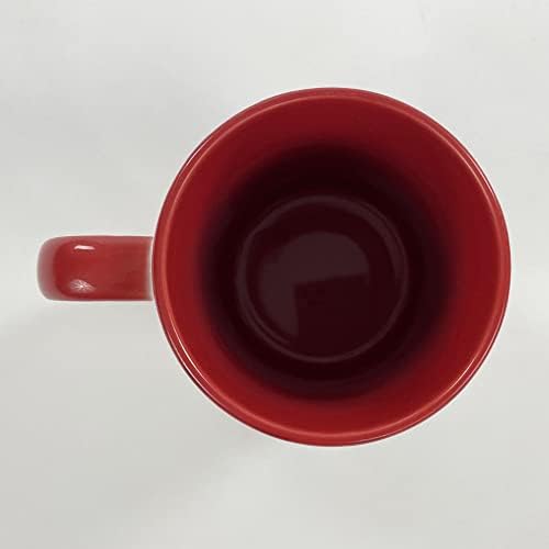 Designsify Krisi Създадена през 2023 г., Кафеена Чаша с Акцент върху 15 грама, Червена Керамична Чаша за Чай