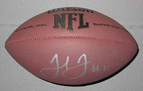 Хулио Джоунс с автограф на Уилсън по футбол NFL, Аталанта Фэлконс, Алабама Crimson приливи и отливи, Шампион на страната, За Купата super Bowl