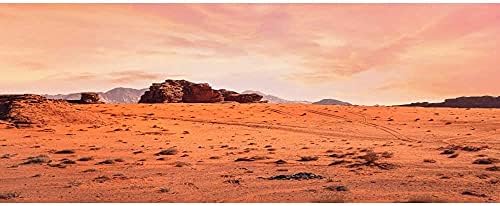 Високо слънцето и пустинен фон за терариум Жълто небе, скала, оранжев фон за обитаване пустинни влечуги, винил