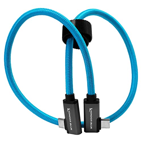 KONDOR BLUE 12-24 , Навити USB C 3.1 GEN 2 10 Gbit/s, 100 W|Правоъгълен кабел в оплетке за пренос на данни и