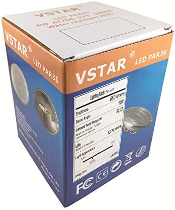 Led лампа VSTAR PAR36 6 W 12, 600-700 Lm, Лампа Топло бяла на цвят, Халогенни капацитет до 35 W, Опаковка от