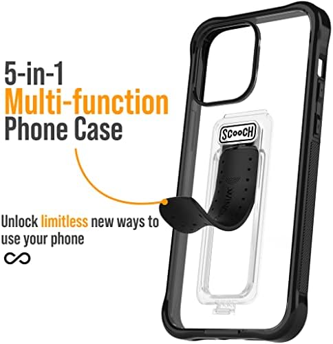 Калъф Scooch за iPhone 13 Pro Max със стойка, дръжка за телефон и автомобилен вентиляционным на стена [Крилото]