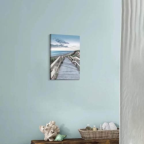 Стенно изкуство на дървена пътека до плажа: Мост, Гредова стълбище, Графично изкуство на Обернутом Платно за