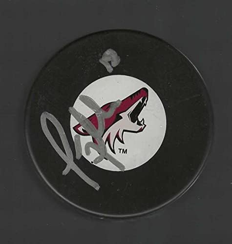 Тайсън Неш подписа на Миене с по-голям логото на Аризона Койотс Финикс - за Миене на НХЛ с автограф