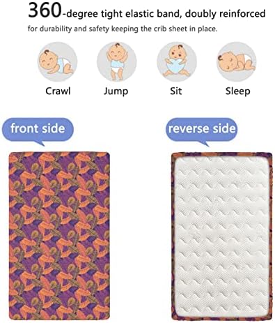 Чаршаф за легло с шарени листа, Стандартно чаршаф за матрак за легло, меки и дишащи Кърпи - Отлични за стая