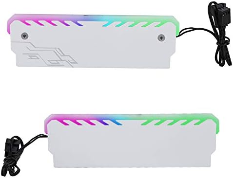 Жилетка Радиатор Serounder, Алуминиева Сплав RGB LED Light RAM Охлаждащ Жилетка Калъф 3PIN Memory Cooler DDR