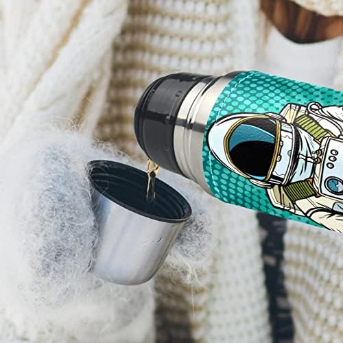 Космически Астронавт Зелен Термос С Вакуумна Изолация От Неръждаема Стомана 16 унции, Множество Запечатани Бутилка