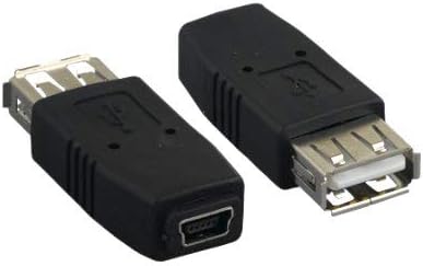 Kentek USB 2.0 Тип A Жена на Mini B 5-Пинов Конектор F/F, удължителен кабел Конвертор Чейнджър Адаптер Съединител