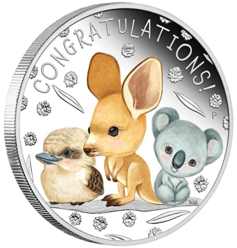 2023 DE Модерна Възпоменателна Сребърна монета PowerCoin за Новородени 1/2 Унция 50 Цента Австралия 2023 Proof