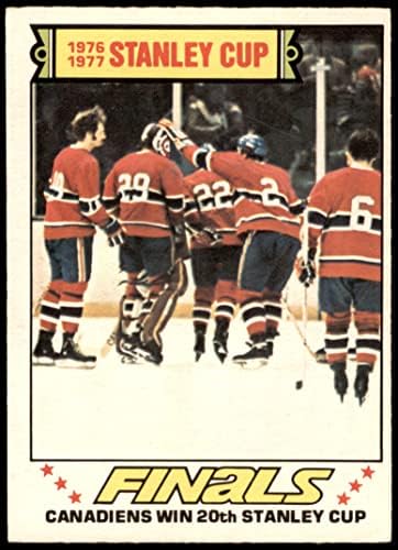 1977 О-Пи-Джи 264 Финала на Купа Стенли - Канадиенс спечели 20-та Купа Стенли (хокейна карта) EX