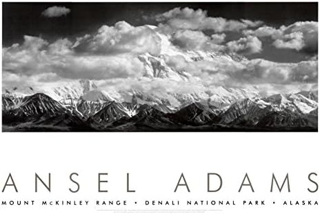 Планински хребет Маккинли, Облаци, Национален парк Denali, Аляска, 1948 година, Художествен плакат Анселя Адамс,