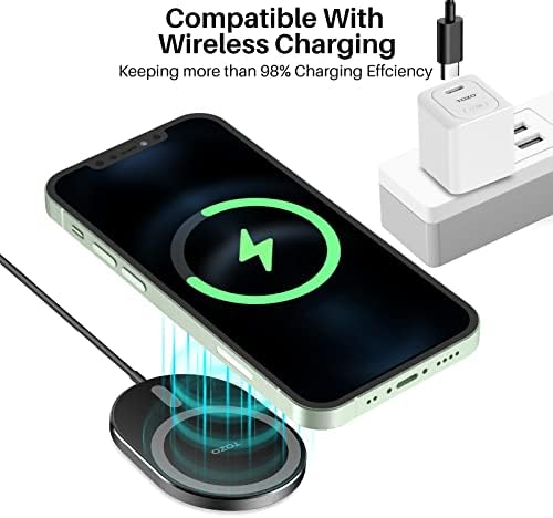 Безжично Зарядно на магнити TOZO W10 Съвместим с iPhone 14/14 Plus/14 Pro/14 Pro Max/13/Mini/Pro Max/12/Mini/ro