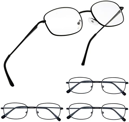 Очила за четене GUD, 4 двойки считывателей в метална рамка с кутия пролетта панти, женски, мъжки