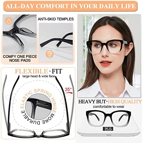 MARE AZZURO Големи квадратни очила за четене 2,5 + женски извънгабаритни очила за четене 1.00 1.25 1.50 1.75