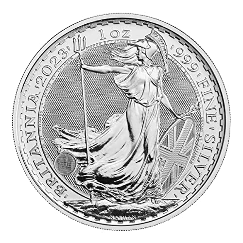 Британската Сребърна монета Britannia тегло 2023-1 грам Диамант - Кралица Елизабет II на Аверсе Килограм, Без