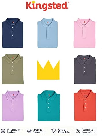 Мъжки ризи поло Kingsted - като цар удобни - Висококачествена тъкан Pique - Мек Памучен смес - Класически приятелка