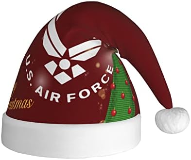Военновъздушните сили на САЩ USAF Забавно Плюшен Шапка на Дядо Коледа За Възрастни, Коледна Шапка За Жени и