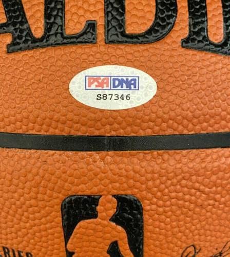 Доминик Уилкинс ПОДПИСА I/ O NCAA Баскетбол + GALIA HOF Хоукс PSA /DNA С АВТОГРАФ - Баскетболни топки с автографи