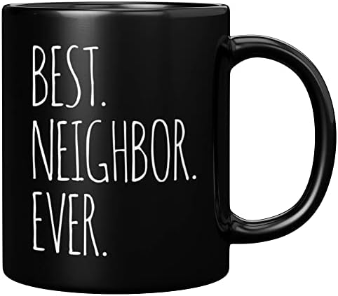 Panvola най-Добрият Съсед На Светлината Прощален Подарък На Housewarming Прощальная посрещат с Оценка на Керамични Кафеена Чаша 11 унции Черни на Цвят