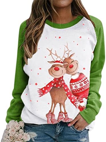 Malbaba/ Женски Забавни Грозни Коледни Блузи, Ежедневни Свободните Пуловери с Коледните Гномом и Дълъг Ръкав,