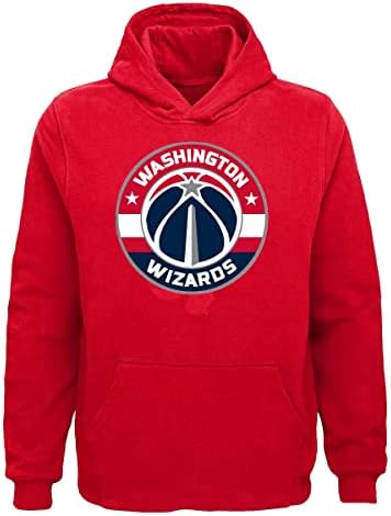 Outerstuff Младежки Пуловер с основен Логото на Washington Wizards Руното Hoody с качулка