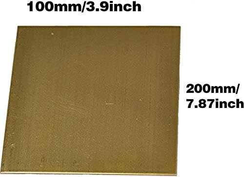 NIANXINN Метална Тонколистовая Фолио табела Мед метален лист Фолио табела 2 мм x 100 X 200 мм Нарязани Листове Медна метална плоча (размер: 100x200x3 мм)