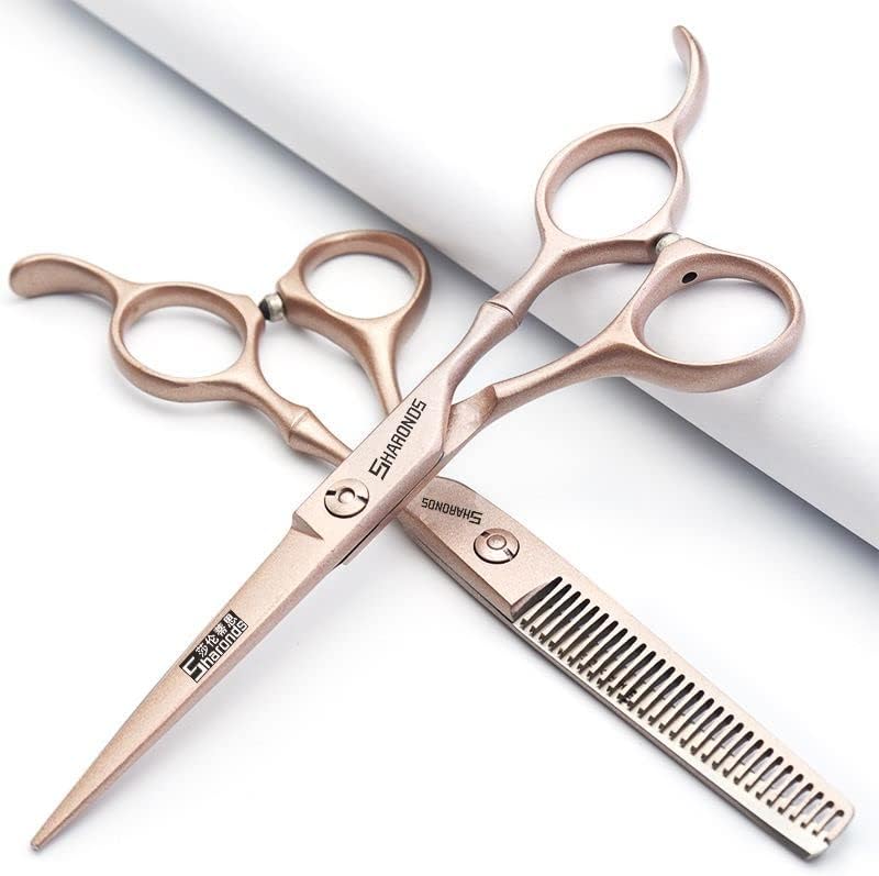 професионални ножици за подстригване розово злато висока твърдост sharp 440c за фризьорски салон с прически