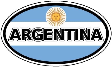 Аржентина и Аржентина Флаг Стикер върху Бронята на Колата Овални