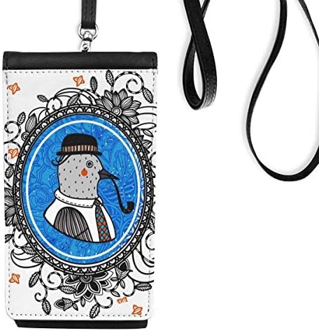 Dovish Шапка Цвете Карикатура Илюстрация На Телефона В Чантата Си Чантата Виси Мобилен Чанта Черен Джоба