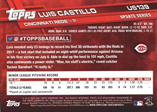 Серия от актуализации 2017 US139 Карта начинаещ бейзболен отбор Луис Кастийо Синсинати Редс