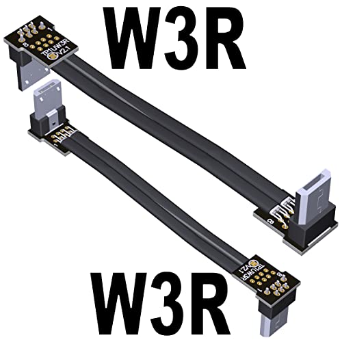 Плосък кабел за USB 2.0 Micro-B Male-Micro B Male OTG OTG (5 см, W3R-W3R)