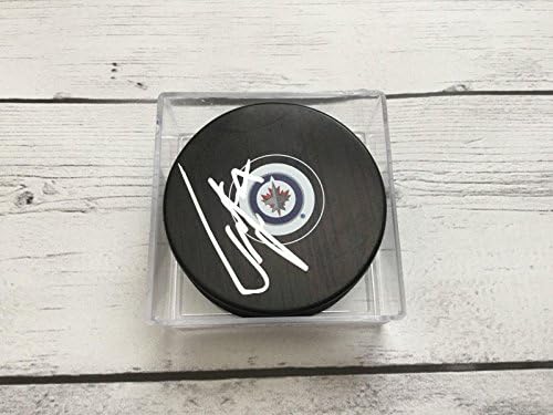 Тайлър Майерс подписа хокей шайба Winnipeg Дюзи с Автограф на e - Autograph NHL Pucks