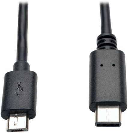 Високоскоростен кабел Трип Lite 6 фута USB 2.0 5-Пинов Mini-B към USB Type-C USB, C, M/M, Черен