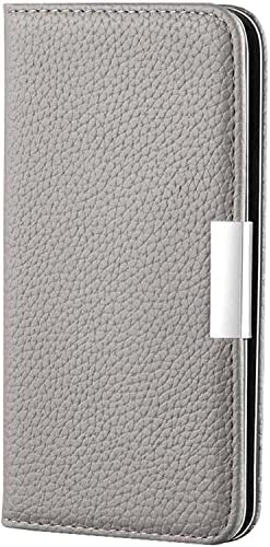Чанта-портфейл BHOLSA за Apple iPhone 14 Plus (2022) 6,7 см с изображение Личи, Кожен калъф-книжка с магнитна