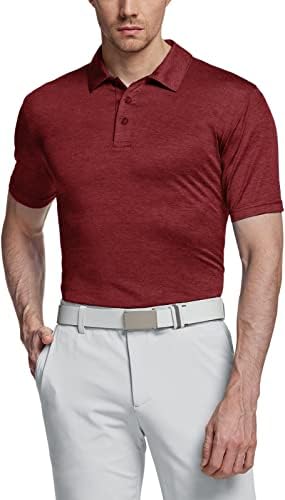 Мъжки Ризи Поло TSLA С Къс ръкав, бързо съхнещи Риза За голф Regular fit, Обикновена Тениска Sports Performance