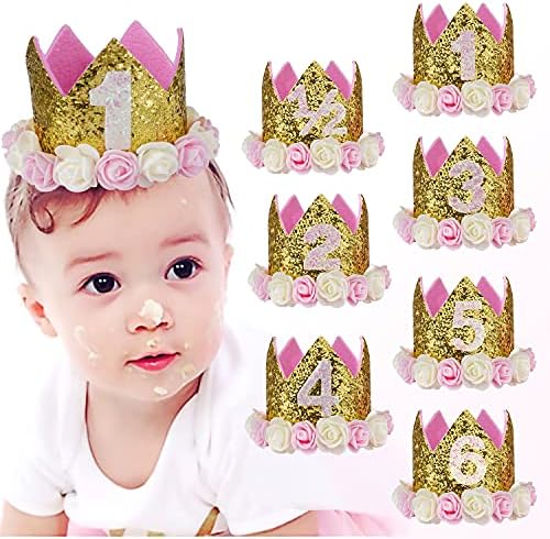 Детска Наследная Принцеса Златни Корона Диадема Кристален Шапка За Подарък За Първи Рожден Ден За Момичета