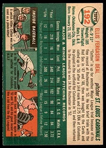 1954 Topps 192 Сделка с раскладушкой Сейнт Луис Кардиналс (Бейзболна картичка) БИВШ Кардиналс