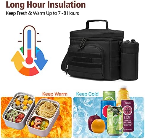 Мъжка чанта за обяд F-color, Изолирано Кутия, Тактически Трайни Голям Хладилник за жени и възрастни, Изолация