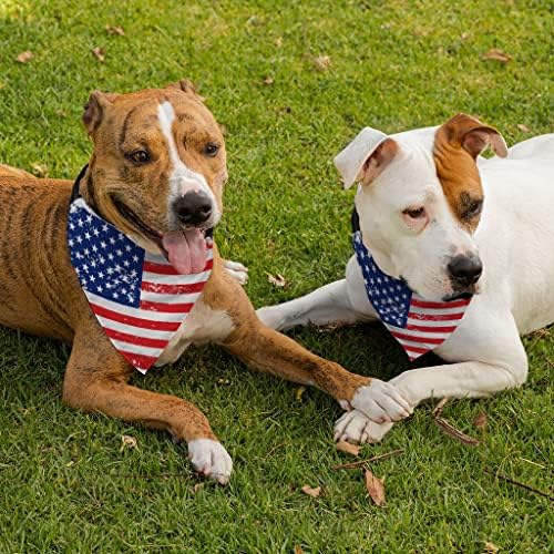 Нашийник-Кърпа за домашни любимци с флага на сащ - Яка-Шал с Флага на САЩ - Кърпа За Кучета Patriot (Голяма)