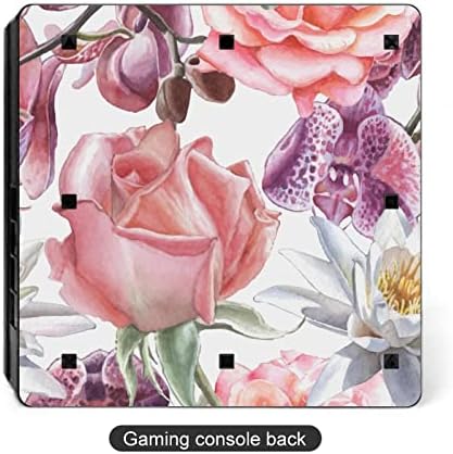 Акварел Роза и Орхидея Лилия PVC Залепваща Стикер, Защитен Стикер за кожата, за PS4 Pro/PS4 Slim Controller