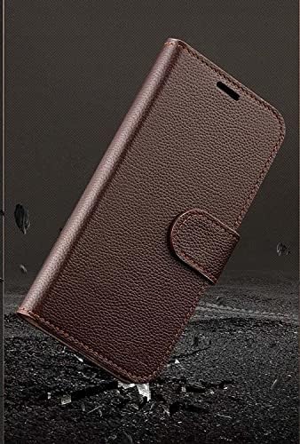 Калъф-за награда BHOLSA, съвместим с iPhone 13 Pro (2021) 6,1, една чанта-портфейл от висококачествена естествена кожа с панти капак за телефон [държач за карти] (син Цвят)