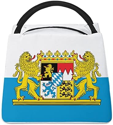 Флаг свободната държава Бавария Чанта за Обяд Изолирано Запечатани Кутия-Хладилник Чанта-Тоут с Забавен Дизайн