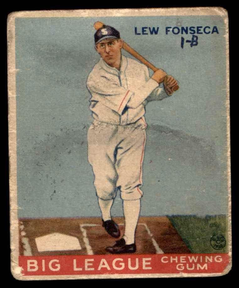 1933 Гуди # 43 Лю Фонсека Чикаго Уайт Сокс (бейзболна картичка) PHAIR Уайт Сокс